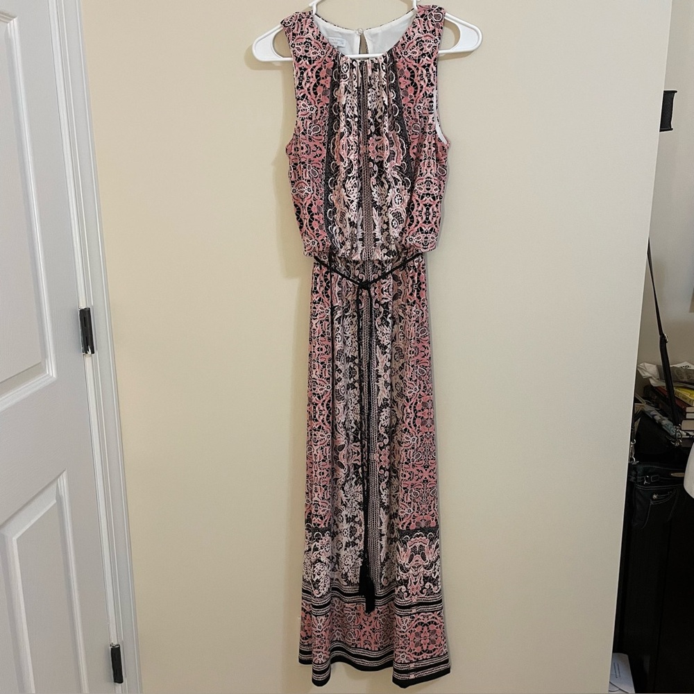 London Times Petites Patterned Sleeveless Maxi Dress Women’s Size 6P